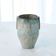 Picture of PINCH POT VASE-REACTIVE SEAFOAM