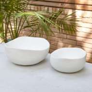 Picture of ORGANIC ROUND BOWLS - MATTE WHITE