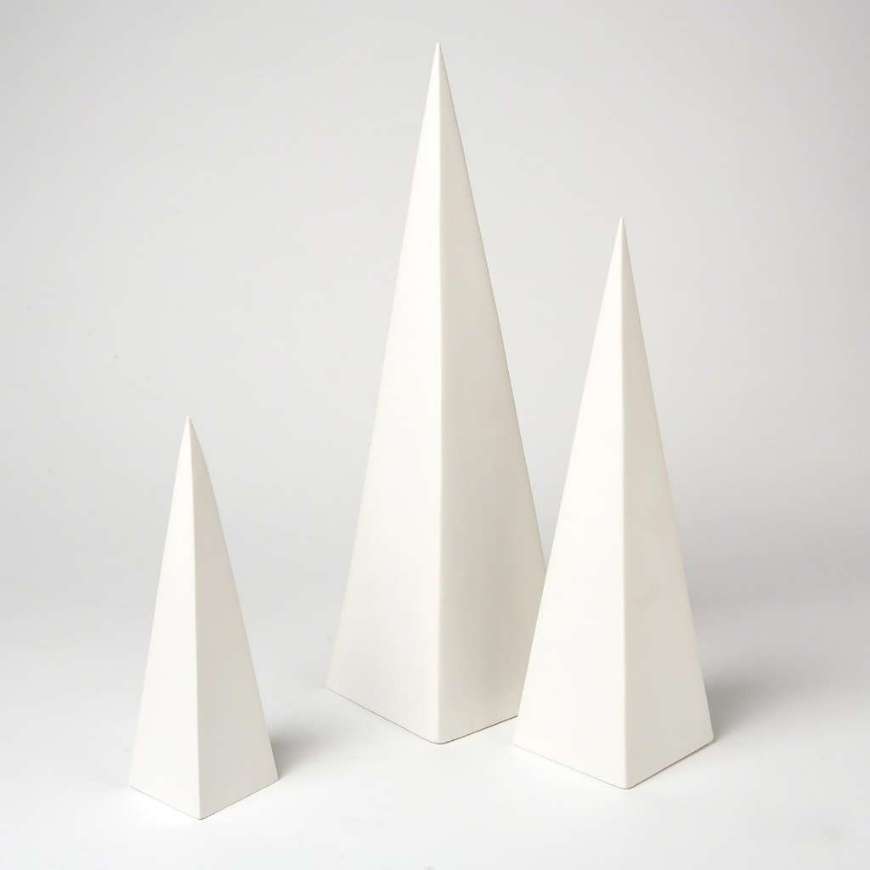 Picture of S/3 PYRAMID OBJET-WHITE