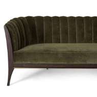 Picture of CHANNEL BACK SOFA-MOSS VELVET