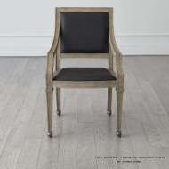 Picture of SEINE ARM CHAIR-GREY W/BLACK LEATHER