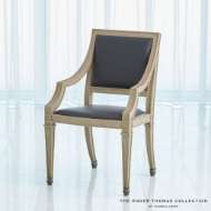 Picture of SEINE ARM CHAIR-GREY W/BLACK LEATHER