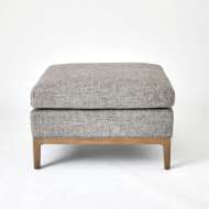 Picture of LAGUNA OTTOMAN-GREY WOOD-MUSLIN