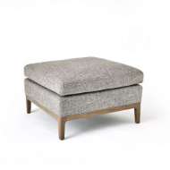 Picture of LAGUNA OTTOMAN-GREY WOOD-MUSLIN