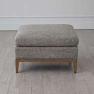 Picture of LAGUNA OTTOMAN-GREY WOOD-MUSLIN