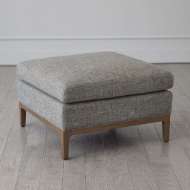 Picture of LAGUNA OTTOMAN-GREY WOOD-MUSLIN