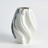 Picture of TWIST VASE-INDIGO DRIP