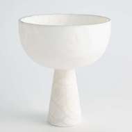 Picture of FOOTED ALABASTER BOWL W/SILVER