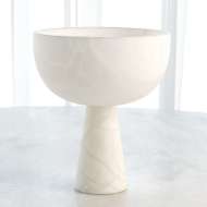 Picture of FOOTED ALABASTER BOWL W/SILVER