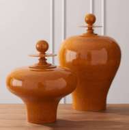 Picture of HAPPY TEMPLE JARS-ORANGE