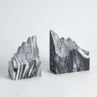 Picture of PAIR MOUNTAIN SUMMIT BOOKENDS-BLACK MARBLE