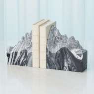 Picture of PAIR MOUNTAIN SUMMIT BOOKENDS-BLACK MARBLE