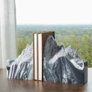 Picture of PAIR MOUNTAIN SUMMIT BOOKENDS-BLACK MARBLE