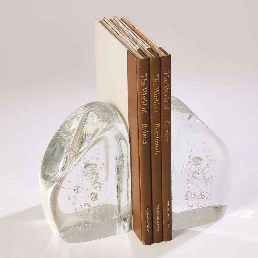 Picture of CHUNK BOOKENDS-CLEAR W/BUBBLES