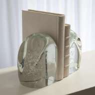 Picture of CHUNK BOOKENDS-CLEAR W/BUBBLES