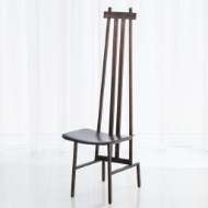 Picture of HIGH BACK CHAIR-BRONZE/DARK BROWN LEATHER