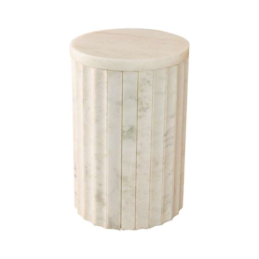 Picture of MARBLE COLUMN TABLE-WHITE