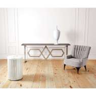 Picture of MARBLE COLUMN TABLE-WHITE