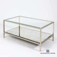 Picture of STUD COFFEE TABLE-SILVER LEAF