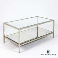 Picture of STUD COFFEE TABLE-SILVER LEAF