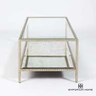 Picture of STUD COFFEE TABLE-SILVER LEAF