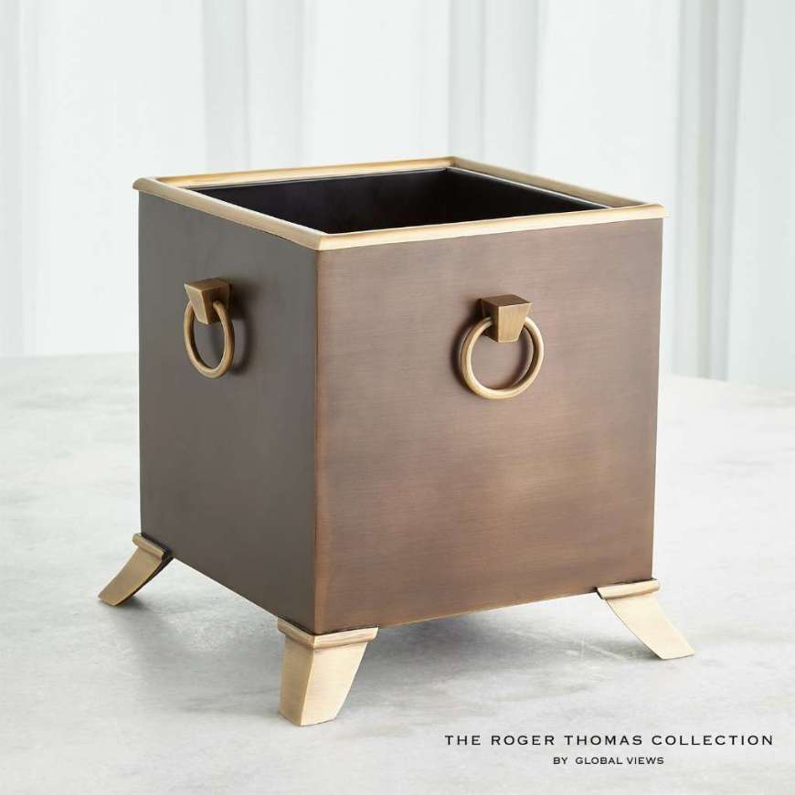 Picture of VIA MARGUTTA METAL PLANTER-BRASS/BRONZE