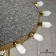 Picture of LOLA QUARTZ TABLE-BRASS