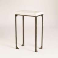 Picture of ZEN SIDE TABLES W/WHITE HONED MARBLE-BRONZE-GREY