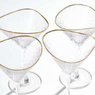 Picture of S/4 HAMMERED MARTINI GLASSES