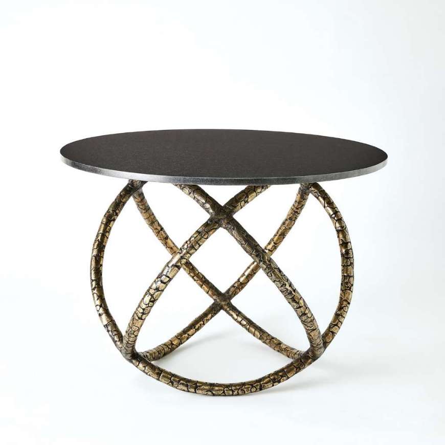 Picture of ASTRO TABLE-ANTIQUE BRASS W/BLACK GRANITE