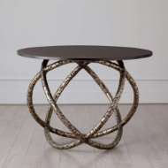 Picture of ASTRO TABLE-ANTIQUE BRASS W/BLACK GRANITE