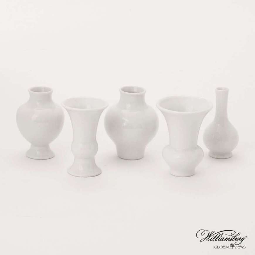 Picture of S/5 MINI CHINOISE VASES IN WHITE