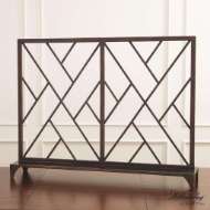 Picture of CHINOISE FRET FIREPLACE SCREEN-BRONZE