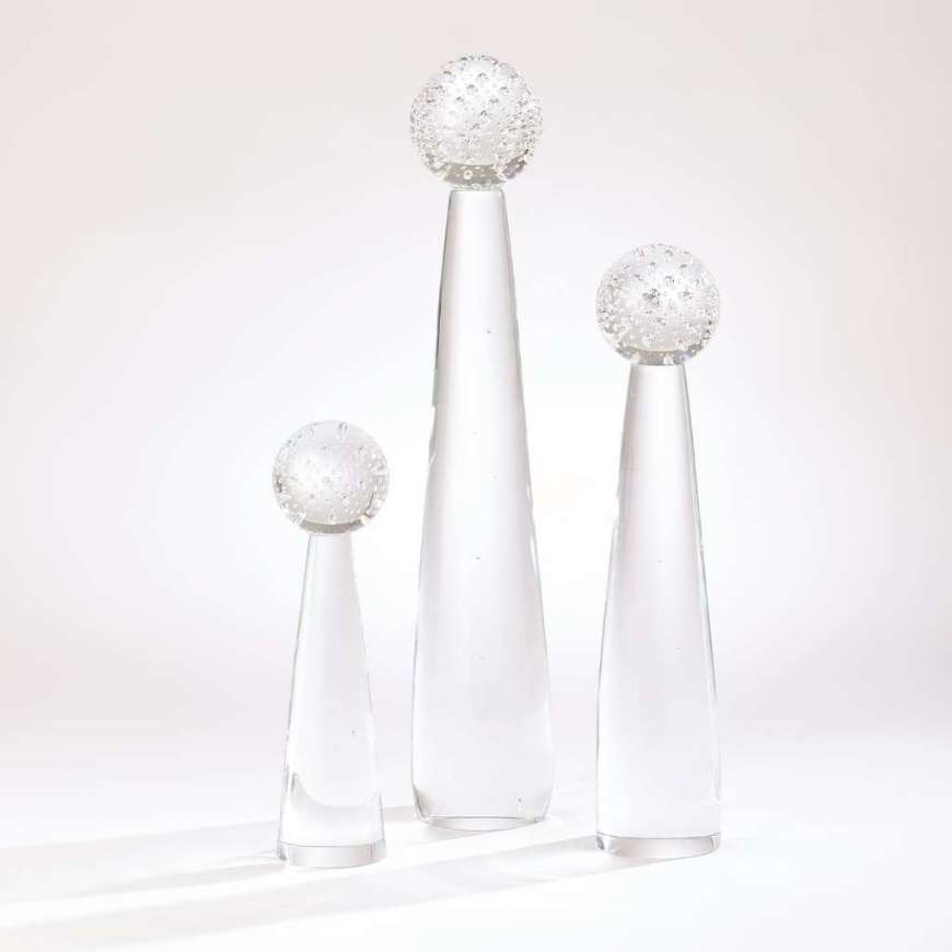 Picture of TOWER SPHERE OBELISKS-SPIRAL SPHERE W/CLEAR STEM