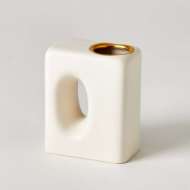 Picture of OH YES VASES-MATTE WHITE/GOLD RIM