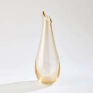 Picture of TALL SLANT VASE-GOLD LEAF