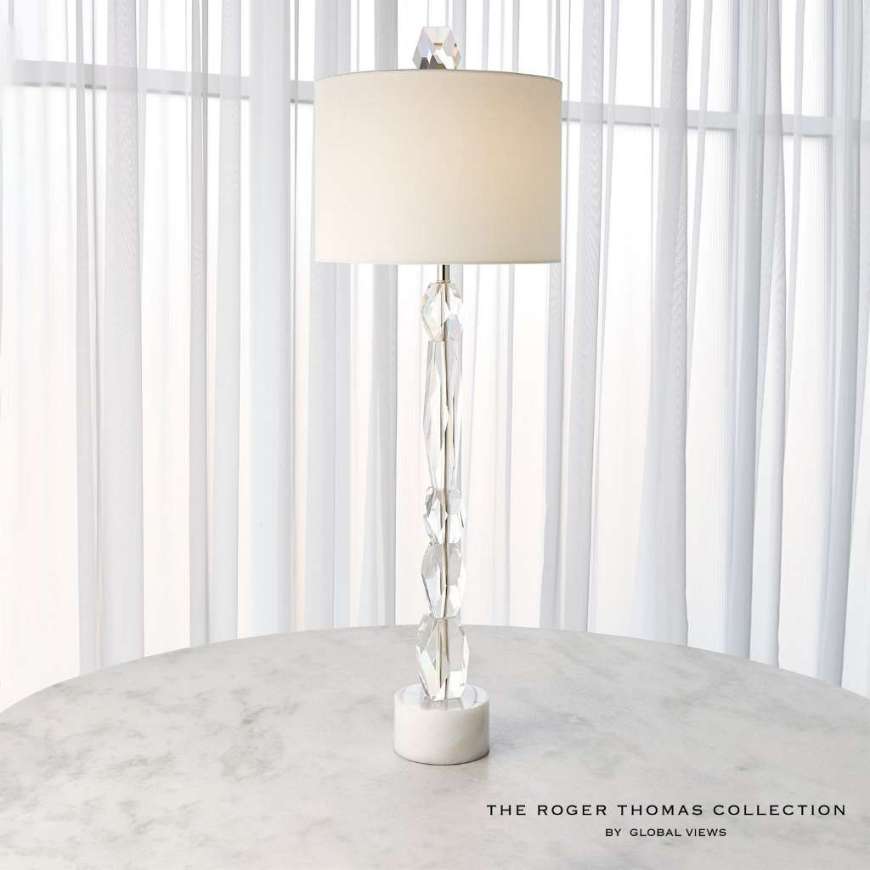 Picture of FACETTE LAMP W/WHITE MARBLE BASE