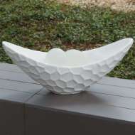 Picture of HONEYCOMB LONG BOWL-MATTE WHITE