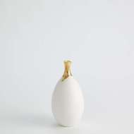 Picture of DIPPED GOLDEN CRACKLE/WHITE VASES