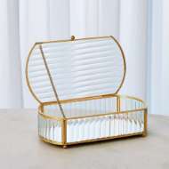 Picture of REEDED GLASS OVAL BOX