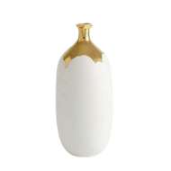 Picture of DIPPED GOLDEN CRACKLE/WHITE VASES