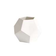 Picture of FACETED VASE-WHITE