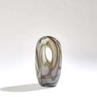 Picture of SWIRL VASE-AMBER/GREY