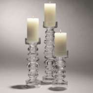 Picture of GLASS RIBBED CANDLEHOLDER/VASE