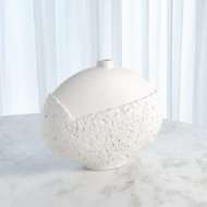 Picture of ASYMMETRICAL STIPPLE VASES-MATTE WHITE