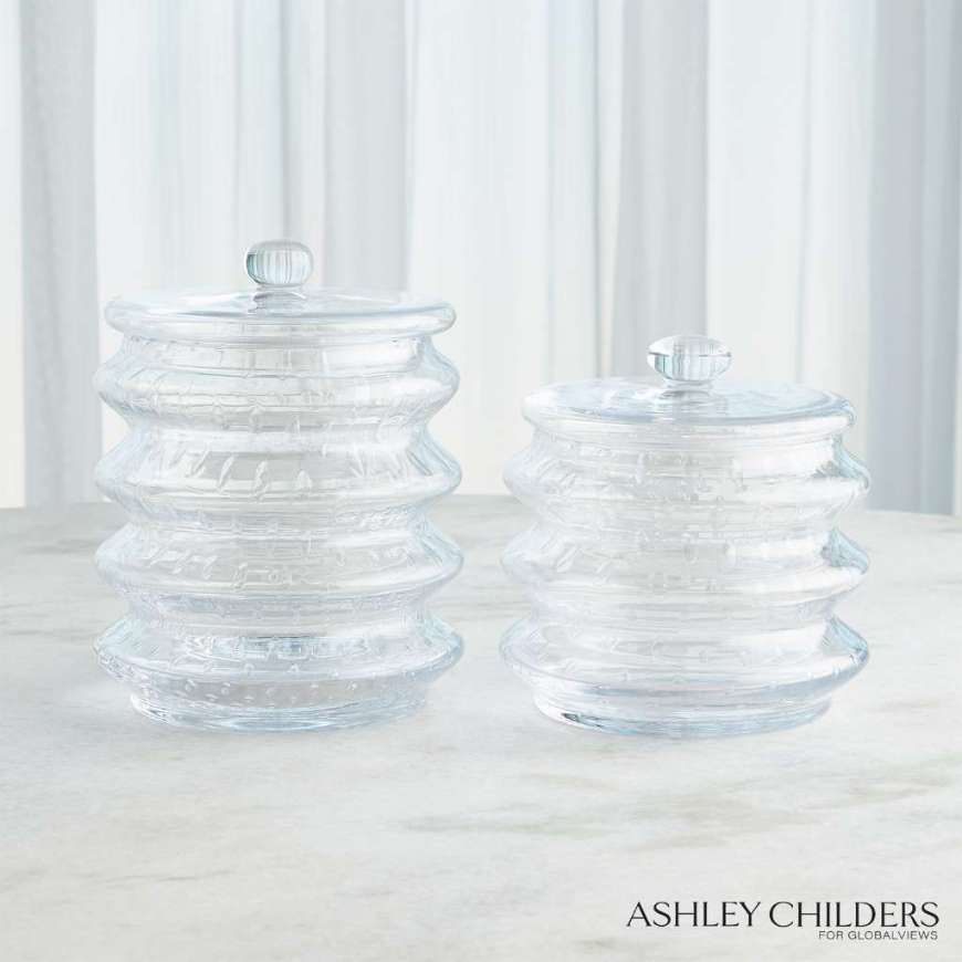 Picture of WAVE CANISTER COLLECION-CLEAR SEEDED