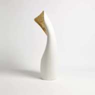 Picture of COWL LAMP-WHITE W/GOLD LEAF