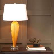 Picture of TEARDROP GLASS LAMP-AMBER