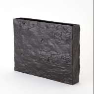 Picture of TREE BARK TEXTURE VASE MATTE BLACK