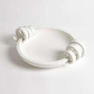 Picture of RIBBON HANDLE COMPOTE-MATTE WHITE